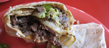 Fajita burrito at Bumblebee's Baja Grill