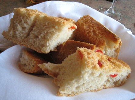 Red pepper focaccia at Vivace