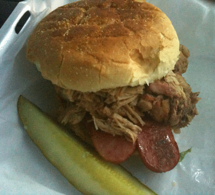 The Slammer (Pulled Pork and Polish Sausage)