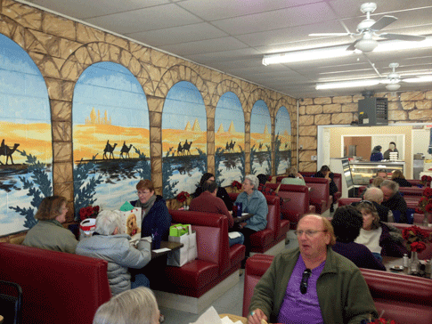 The dining area at Cafe Istanbul