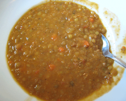 Lentil and sausage soup