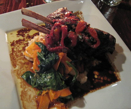 Grilled rack of lamb