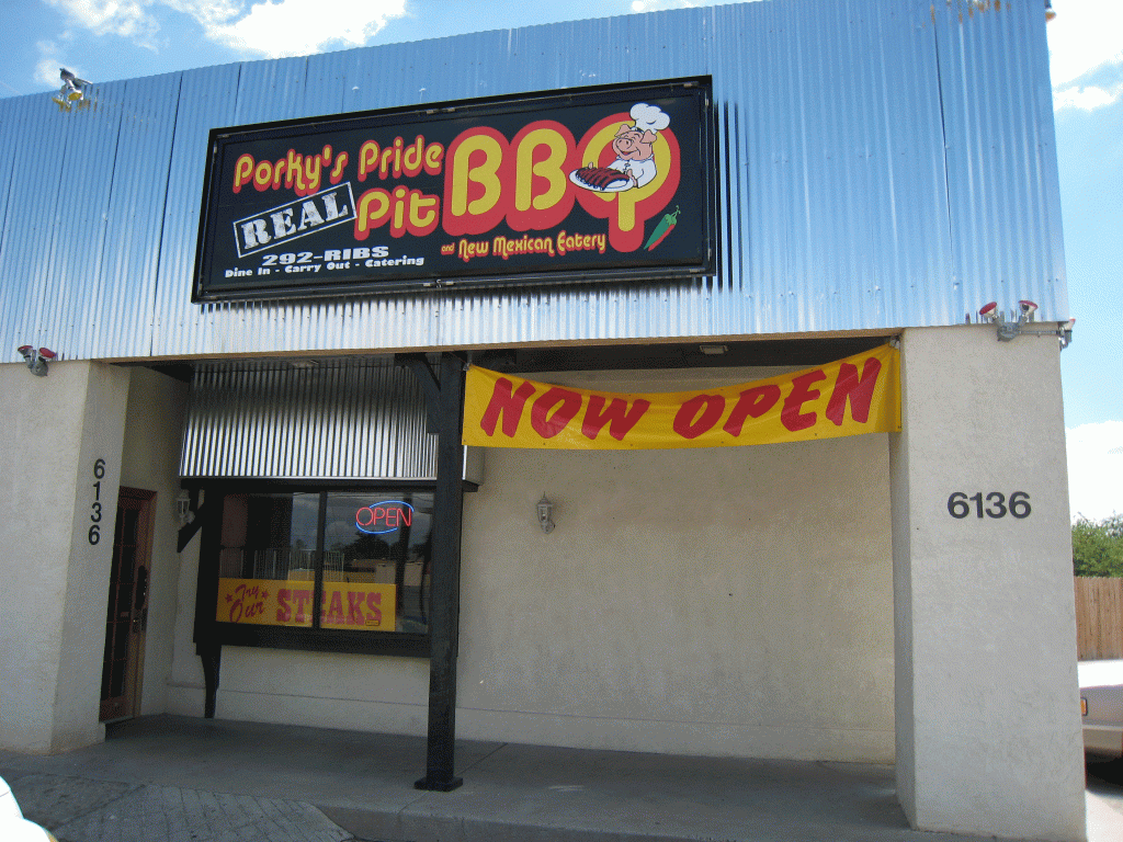 Porky's Real Pit Barbecue in its new home on 4th Street
