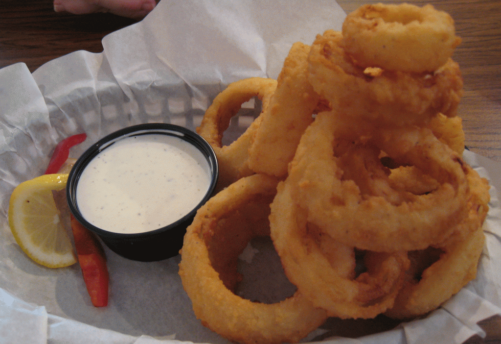 Onion rings at Porky's Real Pit BBQ
