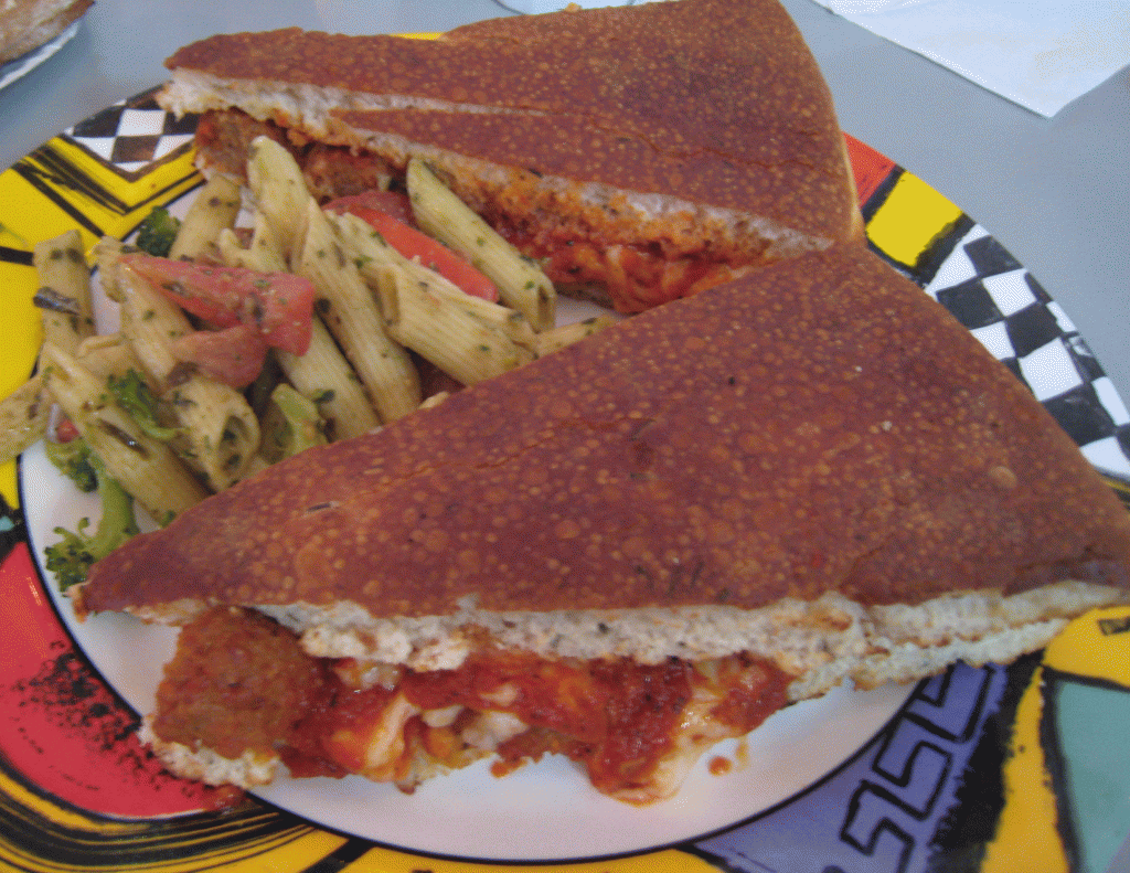 The Napoli, an excellent meatball sandwich