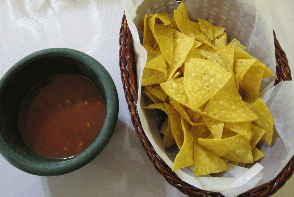 Chips and salsa at La Bamba Grill