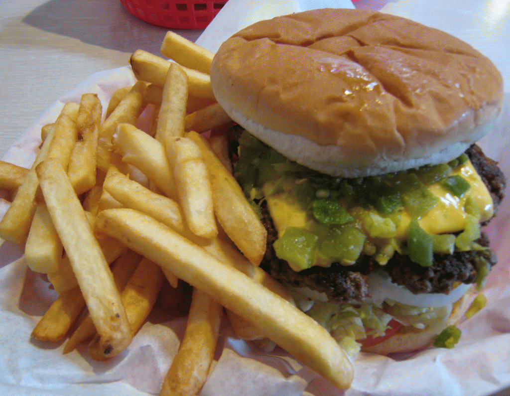 A Large Little Red with French Fries