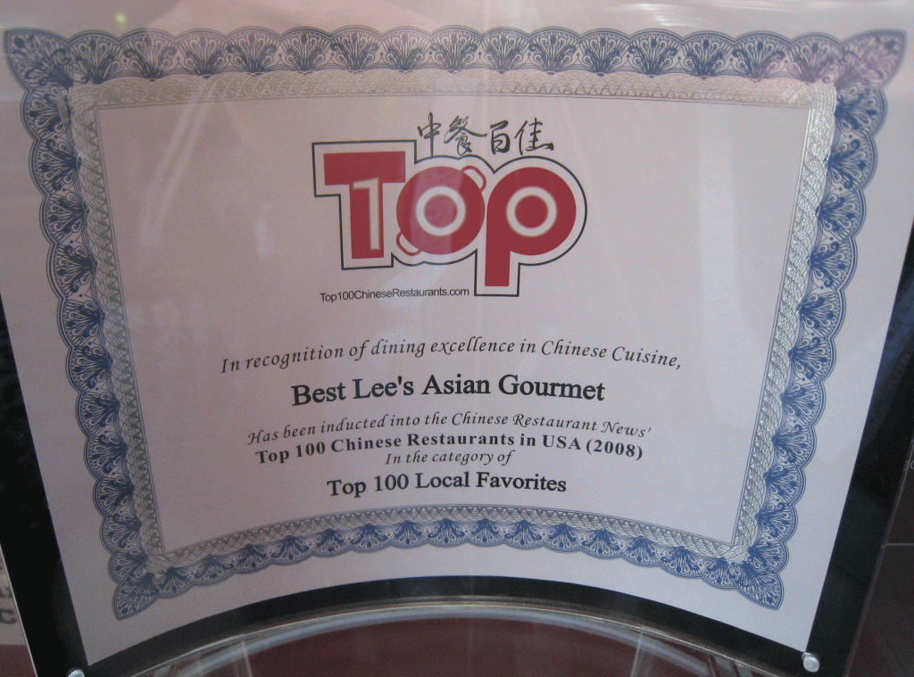 One of America's top 100 Chinese restaurants?