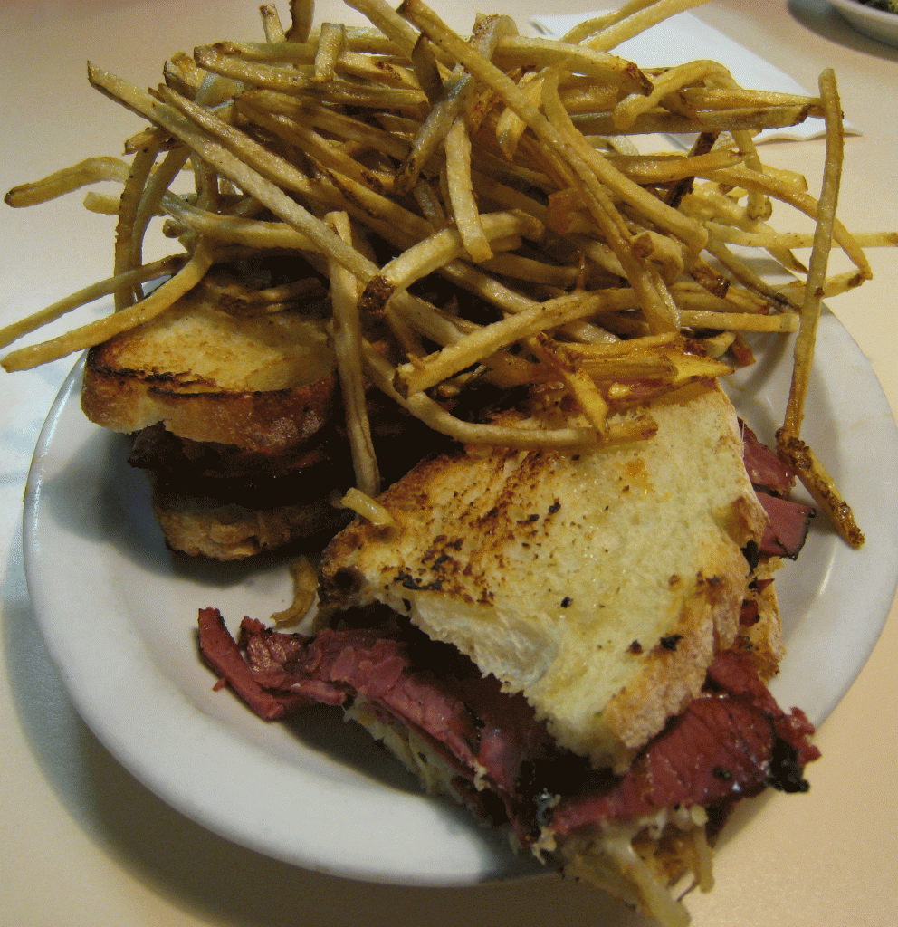 Grilled Ezra Pastrami Sandwich with Ezra Fries