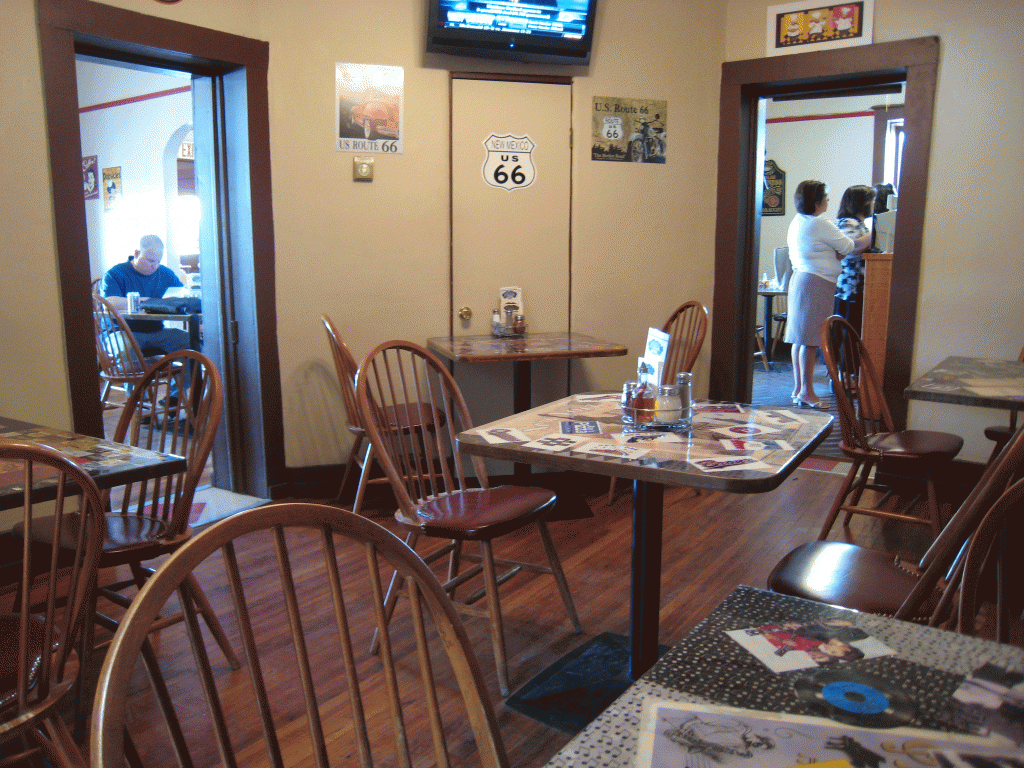 One of the dining rooms at the Old Town Pizza Parlor