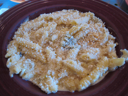 Mac and cheese with a unique Range twist, green chile