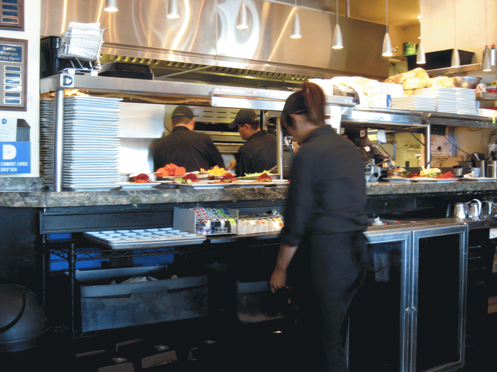 The prep station at Delux