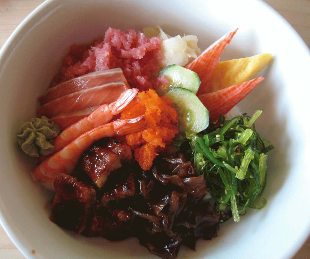 Chirashi Donburi, like sushi in a bowl