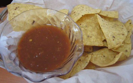 Salsa and chips at the Albuquerque Tortilla Company
