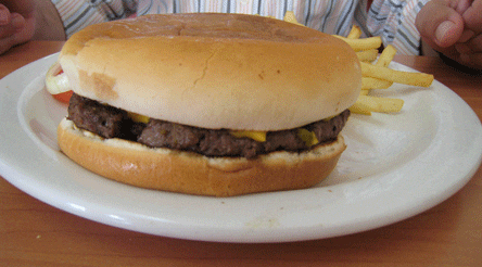 Green Chile Cheeseburger at the Albuquerque Tortilla Company
