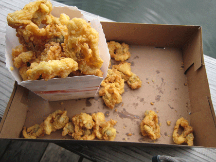 A pint of clams from the Clam Shack