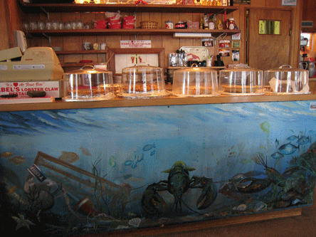 Pastries on the counter at Mabel's Lobster Claw