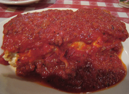 Lasagna at Mario's