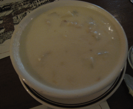 Clam Chowder at the Union Oyster House