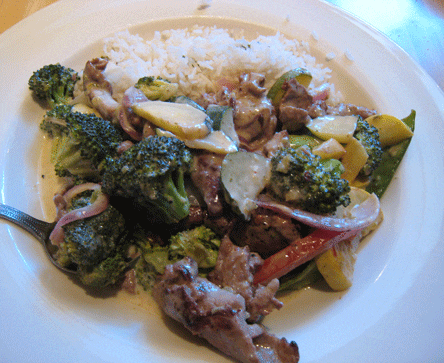 Curried Rice Bowl with chipotle marinated beef