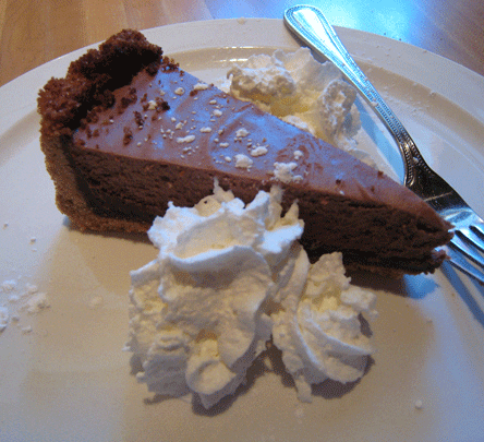 Chocolate Almond Butter Mousse Pie