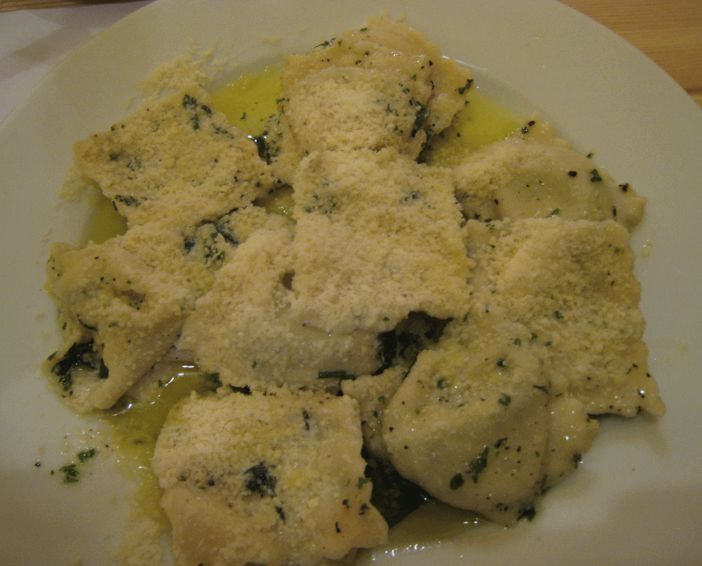Ravioli of the Day: Spinach and Ricotta With A Three-Herb (Dill, Tarragon and Chives) Butter Sauce