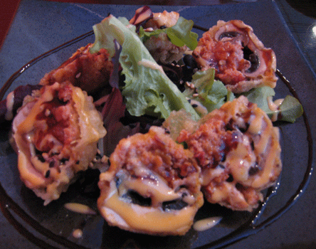 Monkey balls on a bed of lettuce