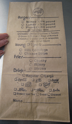 The unique "menu" that doubles as your order