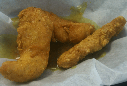 Chicken Tenders with a sublime curry sauce