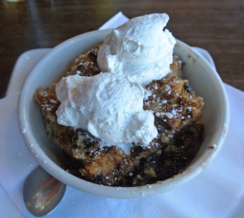 Chocolate and cinnamon bread pudding