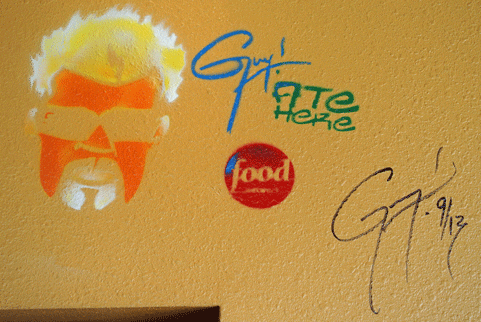 Guy Fieri visited in September, 2013