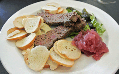 Organic Chicken Liver Pate, Bagel Chips, Onion Marmalade & Cornichons
