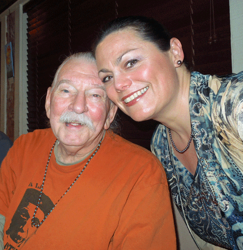 Our hostess Kassie Guzzardi with Larry McGoldrick, the professor with the perspicacious palate